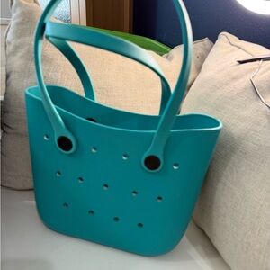 Teal baby bogg like bag